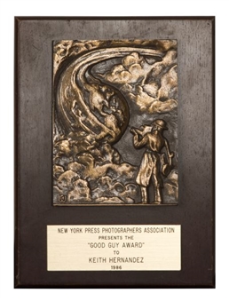 1986 Keith Hernandez Good Guy Award (Hernandez LOA)